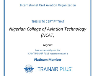 NCAT RETAINS ICAO PLATINUM STATUS!