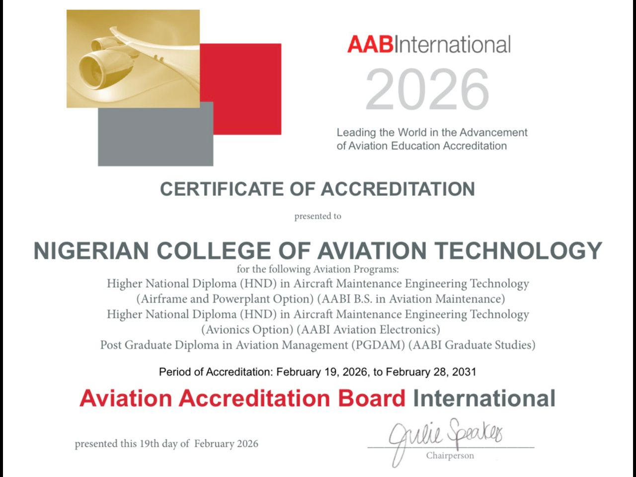 NCAT Secures 2026 International Accreditation