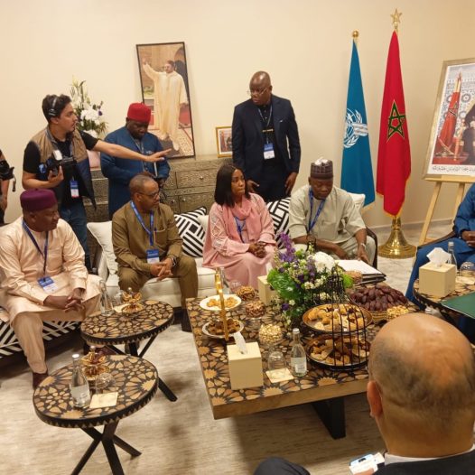 The HMA & AD joined by the Rector/CE NCAT and the Nigerian ICAO Representative at the signing of a BASA with Morocco.