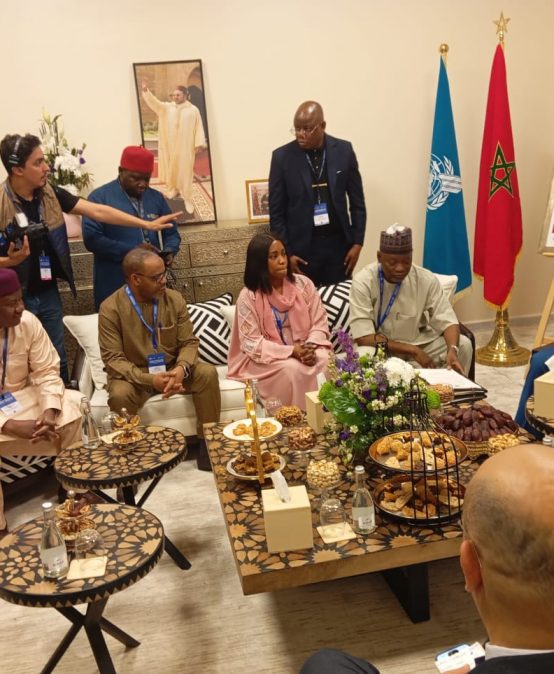 The HMA & AD joined by the Rector/CE NCAT and the Nigerian ICAO Representative at the signing of a BASA with Morocco.